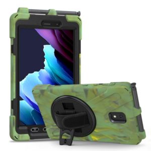 For Samsung Galaxy Tab active 3 T570 / T575 8.0 Shockproof Colorful Silicone + PC Protective Case with Holder & Shoulder Strap & Hand Strap(Camouflage) (OEM)