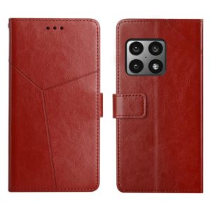 For OnePlus 10 Pro Y Stitching Horizontal Flip Leather Phone Case(Brown) (OEM)