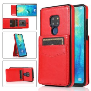 For Huawei Mate 20 Solid Color PC + TPU Protective Case with Holder & Card Slots(Red) (OEM)