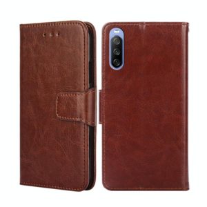 For Sony Xperia 10 III Crystal Texture Leather Phone Case(Brown) (OEM)