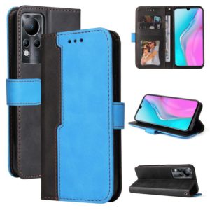 For Infinix Note 11 Stitching-Color Horizontal Flip Leather Case(Blue) (OEM)