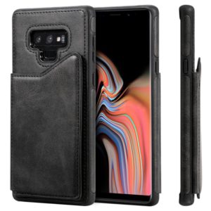 For Galaxy Note 9 Shockproof Calf Texture Protective Case with Holder & Card Slots & Frame(Black) (OEM)