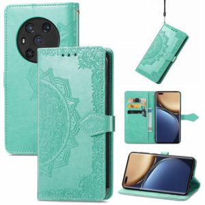 For Honor Magic3 Mandala Flower Embossed Flip Leather Phone Case(Green) (OEM)