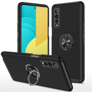 For LG Stylo 7 5G PC + TPU Shockproof Magnetic Protective Case with Invisible Ring Holder(Black) (OEM)