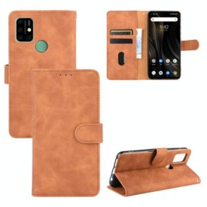 For UMIDIGI Power 3 Solid Color Skin Feel Magnetic Buckle Horizontal Flip Calf Texture PU Leather Case with Holder & Card Slots & Wallet(Brown) (OEM)