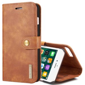 DG.MING for iPhone 8 Plus & iPhone 7 Plus Crazy Horse Texture Horizontal Flip Detachable Magnetic Protective Case with Holder & Card Slots & Wallet(Brown) (DG.MING) (OEM)