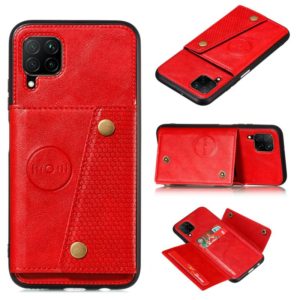 For Samsung Galaxy A42 5G Double Buckle PU + TPU Shockproof Magnetic Protective Case with Card Slot & Holder(Red) (OEM)