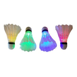4 in 1 LED Goose Feather Material LED Light Durable Badminton (OEM)