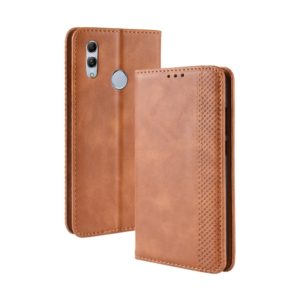 Magnetic Buckle Retro Texture Horizontal Flip Leather Case for Huawei Honor 10 Lite / P Smart (2019) / Nova Lite 3, with Holder & Card Slots & Wallet (Brown) (OEM)