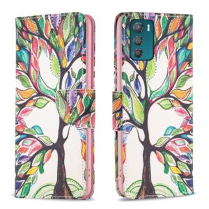 For Motorola Moto G42 4G Colored Drawing Pattern Leather Phone Case(Tree Life) (OEM)