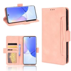 For Huawei nova 9 Skin Feel Calf Pattern Horizontal Flip Leather Phone Case with Holder & Card Slots & Photo Frame(Pink) (OEM)