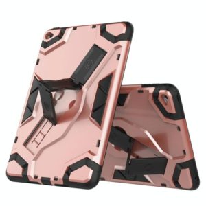 For iPad mini 4 Escort Series TPU + PC Shockproof Protective Case with Holder(Rose Gold) (OEM)