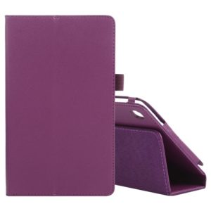 For Samsung Galaxy Tab A7 Lite T220 / T225 Litchi Texture Solid Color Horizontal Flip Leather Case with Holder & Pen Slot(Purple) (OEM)