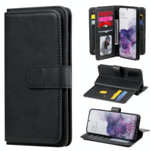 For Samsung Galaxy S20 5G Multifunctional Magnetic Copper Buckle Horizontal Flip Solid Color Leather Case with 10 Card Slots & Wallet & Holder & Photo Frame(Black) (OEM)