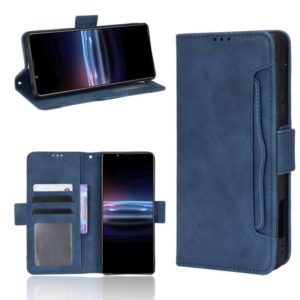 For Sony Xperia Pro-I Skin Feel Calf Pattern Leather Phone Case(Blue) (OEM)