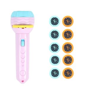 3 Sets Children Early Education Luminous Projection Flashlight, Specification: Pink + 80 Patterns (OEM)