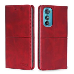 For Motorola Edge 30 Cow Texture Magnetic Horizontal Flip Leather Phone Case(Red) (OEM)