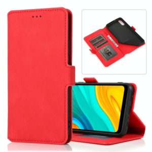 For Huawei Enjoy 10e Retro Magnetic Closing Clasp Horizontal Flip Leather Case with Holder & Card Slots & Photo Frame & Wallet(Red) (OEM)