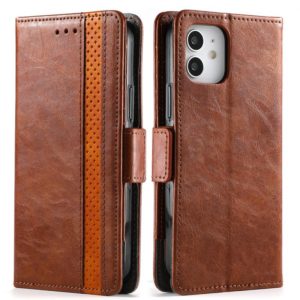 For iPhone 11 Pro Max CaseNeo Business Splicing Dual Magnetic Buckle Horizontal Flip PU Leather Case with Holder & Card Slots & Wallet (Brown) (OEM)