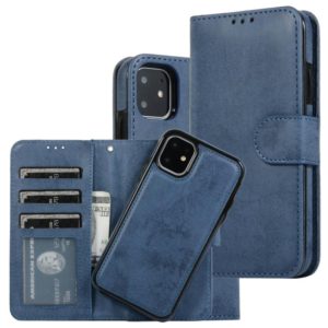 For iPhone 11 KLT888-2 Retro 2 in 1 Detachable Magnetic Horizontal Flip TPU + PU Leather Case with Holder & Card Slots & Photo Frame & Wallet(Dark Blue) (OEM)
