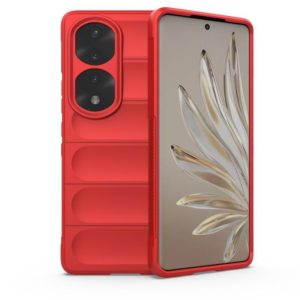 For Honor 70 Pro 5G Magic Shield TPU + Flannel Phone Case(Red) (OEM)