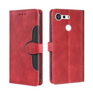 For Kyocera Android One S6 KYV48 / Gratina Skin Feel Straw Hat Magnetic Buckle Leather Phone Case(Red) (OEM)