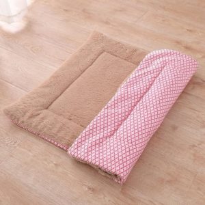 Double Sided Pet Mat Four Seasons Warm Dog Blanket,Size: L(Short Plush Pink) (OEM)