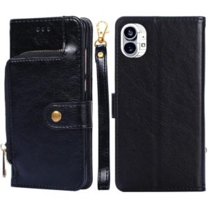 For Nothing Phone 1 Zipper Bag Leather Phone Case(Black) (OEM)