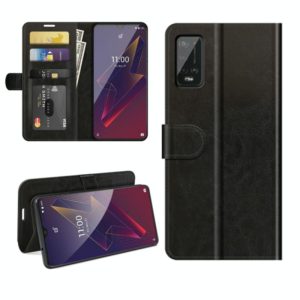 For Wiko Power U20 R64 Texture Single Horizontal Flip Protective Case with Holder & Card Slots & Wallet& Photo Frame(Black) (OEM)