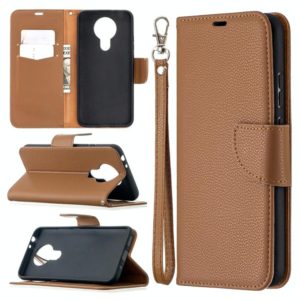 For Nokia 3.4 Litchi Texture Pure Color Horizontal Flip Leather Case with Holder & Card Slots & Wallet & Lanyard(Brown) (OEM)
