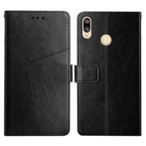 For Huawei P20 Lite Y Stitching Horizontal Flip Leather Phone Case with Holder & Card Slots & Wallet & Photo Frame(Black) (OEM)