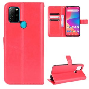 For BLU G91 Crazy Horse Texture Horizontal Flip Leather Case with Holder & Card Slots & Lanyard(Red) (OEM)