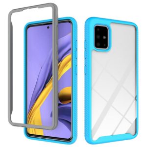 For Galaxy A31 Starry Sky Solid Color Series Shockproof PC + TPU Protective Case(Light Blue) (OEM)
