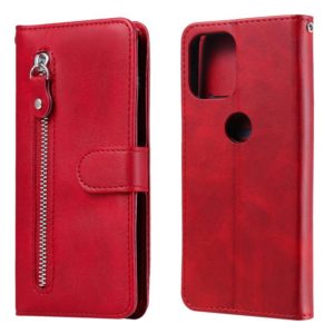 For Motorola Moto G100 / Edge S Fashion Calf Texture Zipper Horizontal Flip Leather Case with Stand & Card Slots & Wallet(Red) (OEM)