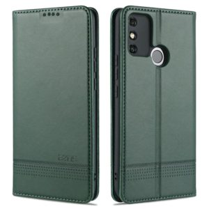 For Huawei Honor 9A AZNS Magnetic Calf Texture Horizontal Flip Leather Case with Card Slots & Holder & Wallet(Dark Green) (AZNS) (OEM)