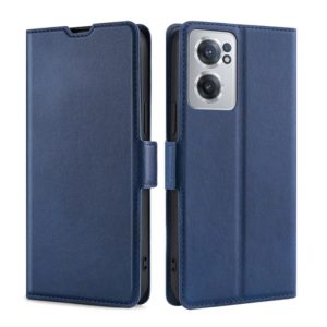 For OnePlus Nord CE 2 5G Ultra-thin Voltage Side Buckle Flip Leather Case(Blue) (OEM)