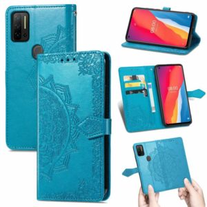 For Ulefone Note 11 Plus Mandala Flower Embossed Horizontal Flip Leather Case with Bracket / Card Slot / Wallet / Lanyard(Blue) (OEM)