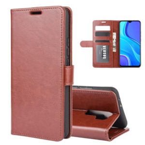 For Xiaomi Redmi 9 R64 Texture Single Horizontal Flip Protective Case with Holder & Card Slots & Wallet& Photo Frame(Brown) (OEM)