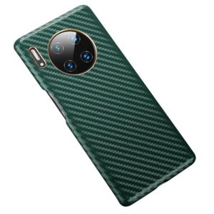 For Huawei Mate 30 Pro Carbon Fiber Leather Texture Kevlar Anti-fall Phone Protective Case(Green) (OEM)
