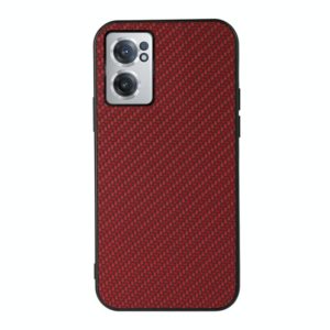 For OnePlus Nord CE 2 5G Carbon Fiber Texture Shockproof Phone Case(Red) (OEM)