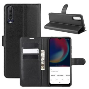 For Wiko view 4/ 4 lite Litchi Texture Horizontal Flip Protective Case with Holder & Card Slots & Wallet(Black) (OEM)