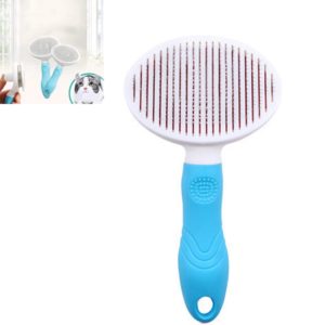 Pet Cat and Dog Hair Removal Beauty Modeling Comb Automatic Hair Loss Self-cleaning Needle Comb(Green) (OEM)