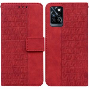 For Infinix Note 10 Pro X695 Geometric Embossed Leather Phone Case(Red) (OEM)
