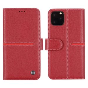 For iPhone 11 GEBEI Top-grain Leather Horizontal Flip Protective Case with Holder & Card Slots & Wallet & Photo Frame(Red Wine) (GEBEI) (OEM)