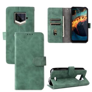 For Oukitel WP15 5G Solid Color Skin Feel Magnetic Buckle Leather Phone Case(Green) (OEM)