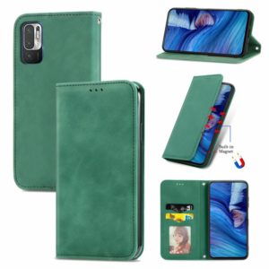 For Xiaomi Redmi Note10 5G Retro Skin Feel Business Magnetic Horizontal Flip Leather Case With Holder & Card Slots & Wallet & Photo Frame(Green) (OEM)