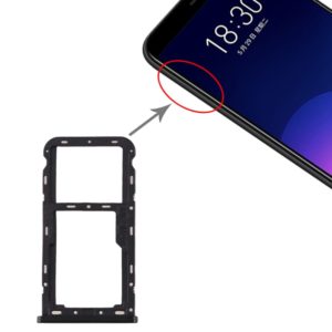For Meizu M6T SIM Card Tray + SIM / Micro SD Card Tray (Black) (OEM)