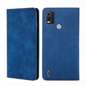 For Nokia C21 Plus Skin Feel Magnetic Horizontal Flip Leather Phone Case(Blue) (OEM)