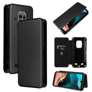 For Doogee S86 / S86 Pro Carbon Fiber Texture Horizontal Flip TPU + PC + PU Leather Case with Card Slot(Black) (OEM)
