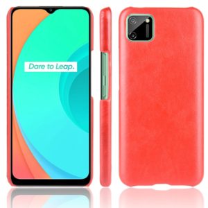 For Oppo Realme C11 Shockproof Litchi Texture PC + PU Case(Red) (OEM)